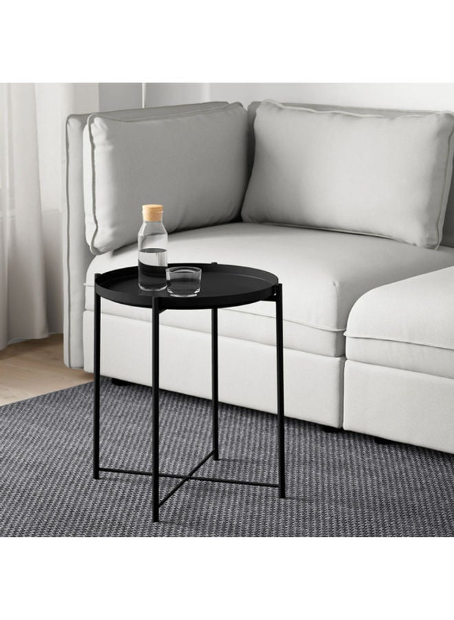 Roman Gifts Round Tray Table Black 45x45x53cm  - Image 5