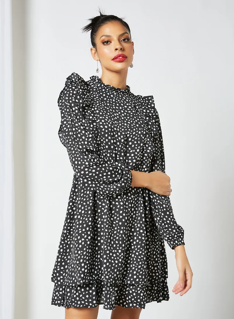 LABEL RAIL Dot Print Dress