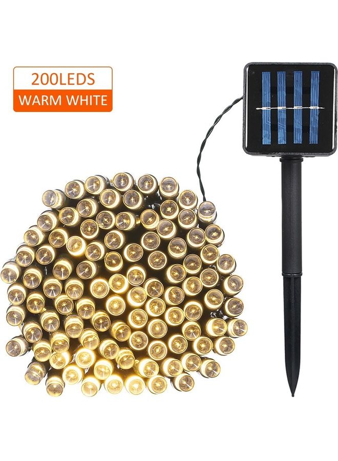 200-LED Water Resistant Solar Powered String Light Warm White - Image 1