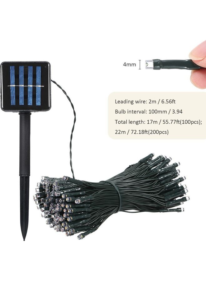 200-LED Water Resistant Solar Powered String Light Warm White - Image 2