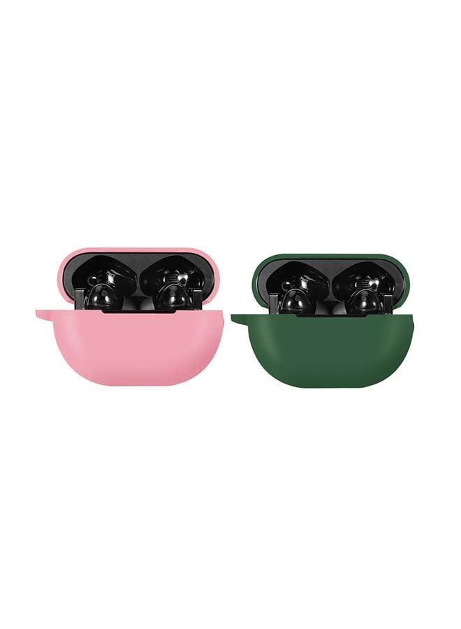 FITME 2-Piece Silicone Case For Huawei Freebuds Pro Pink/Green  - Image 1