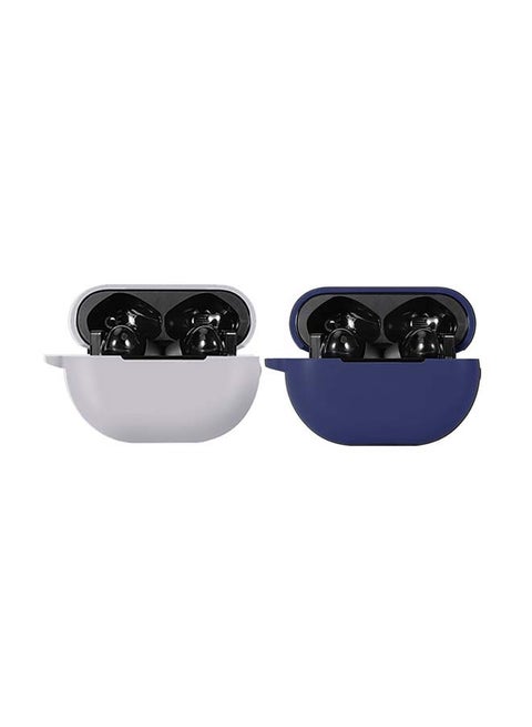 2-Piece Silicone Case For Huawei Freebuds Pro Navy/Grey