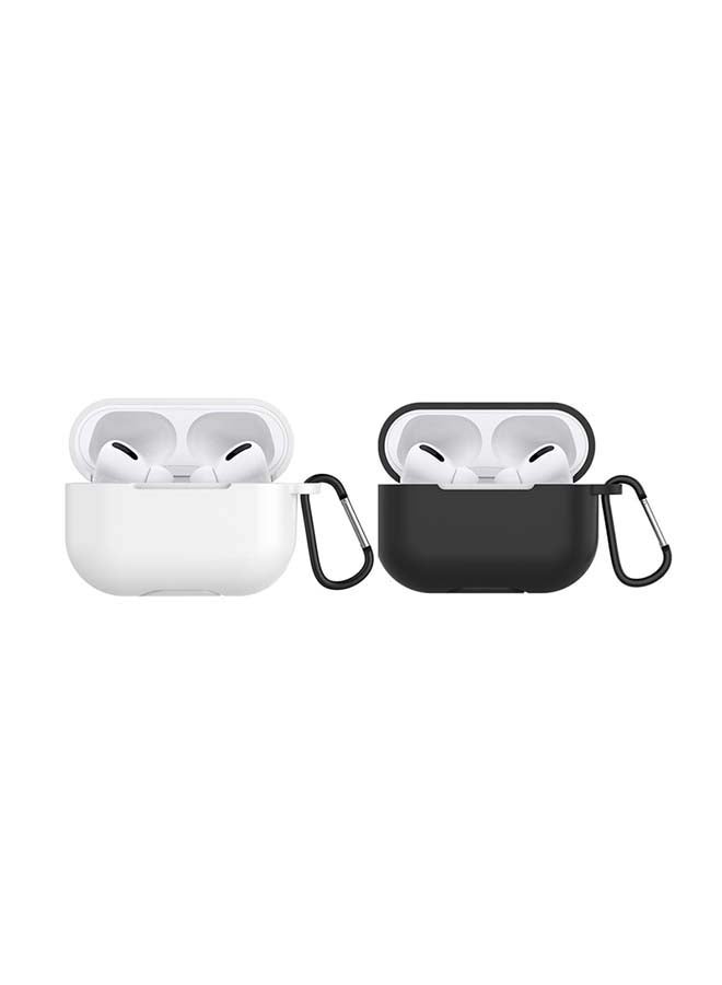 FITME 2-Piece Silicone Case For Apple AirPods Pro Black/White  - Image 1