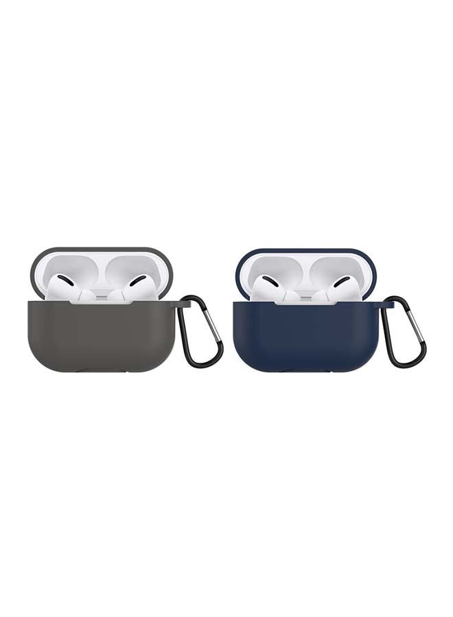 FITME 2-Piece Silicone Case For Apple AirPods Pro Navy/Grey  - Image 1