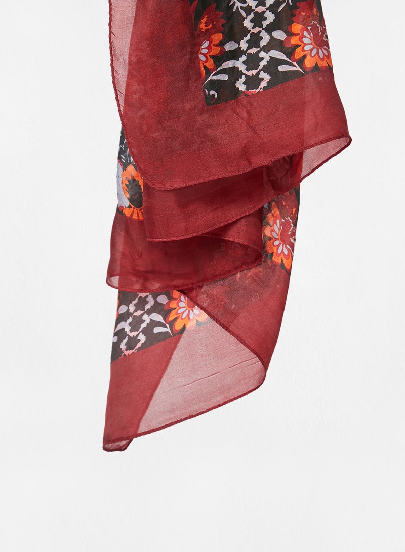 Aila All Over Print Scarf Multicolour  - Image 3