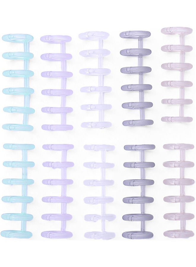 Kw-trio 10-Piece Binding Spine Combs 6 Holes Loose Leaf Binder Multicolour  - Image 1