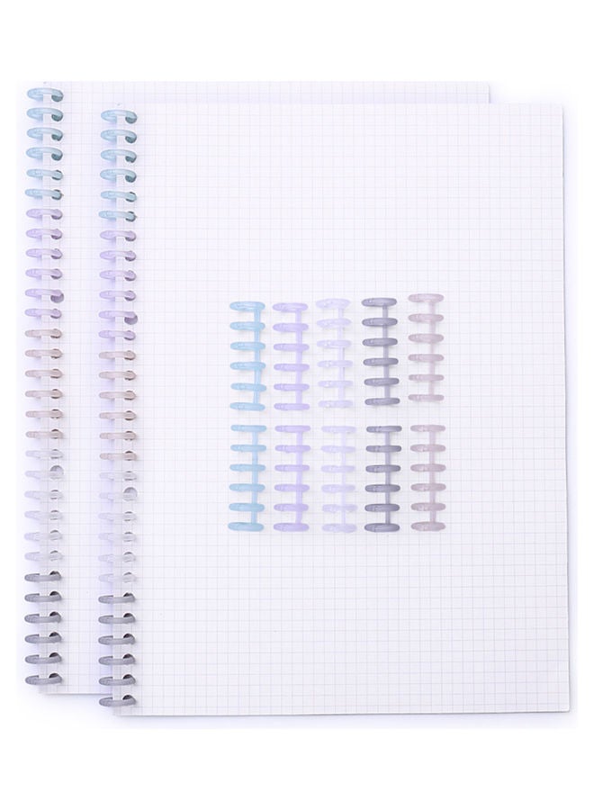 Kw-trio 10-Piece Binding Spine Combs 6 Holes Loose Leaf Binder Multicolour  - Image 2