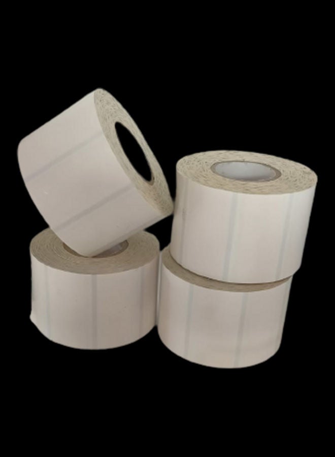 POSTECH 4-Piece Shelf Thermal Barcode Labels Roll White  - Image 1