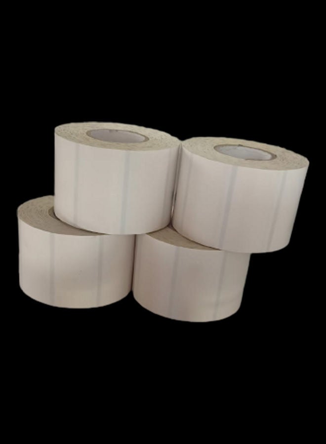 POSTECH 4-Piece Shelf Thermal Barcode Labels Roll White  - Image 2