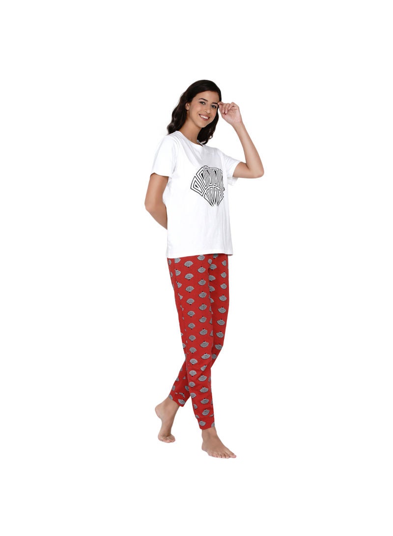 Printed Nightwear Pyjama Set Multicolour - v1630561006/N49661570V_4