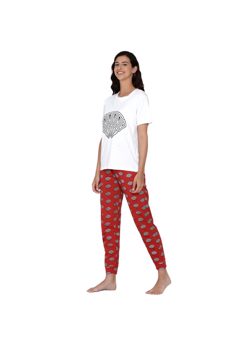 Printed Nightwear Pyjama Set Multicolour - v1630561006/N49661570V_5