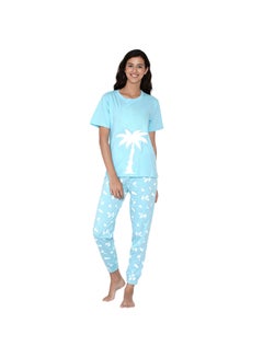 Printed Nightwear Pyjama Set Mint