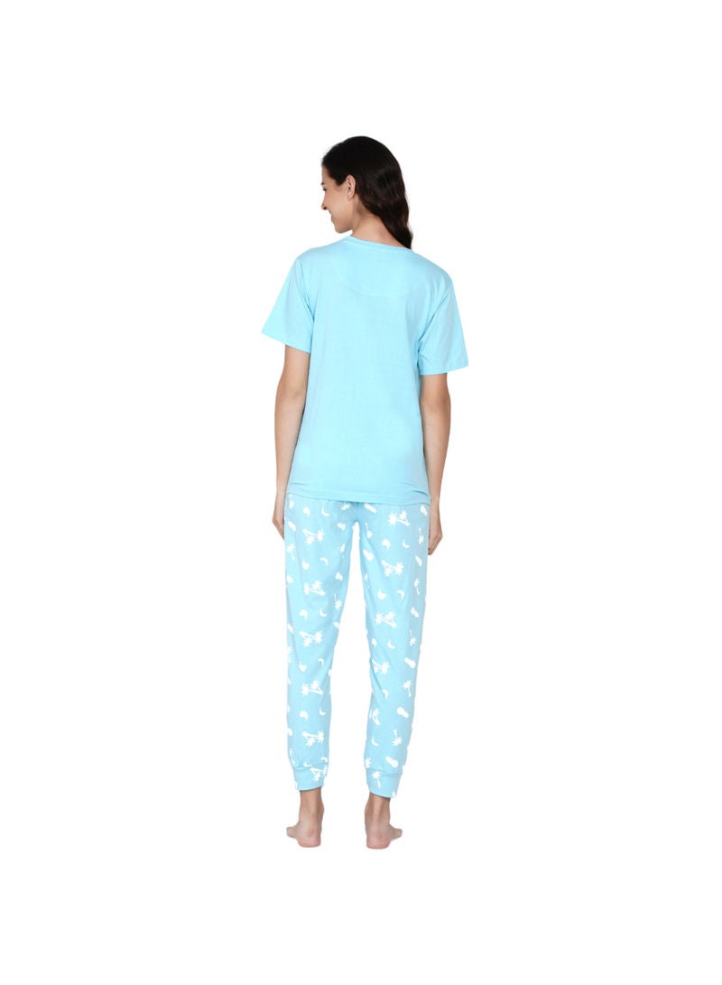 LAUREN Smith - Printed Nightwear Pyjama Set Mint - Image 1