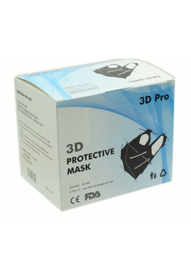 Generic - 3D Pro Protective Face Mask Pack Of 50 - Image 1