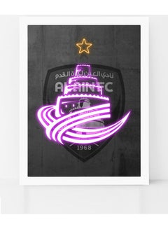Al Ain FC Neon Poster With Frame Multicolour 30x40cm