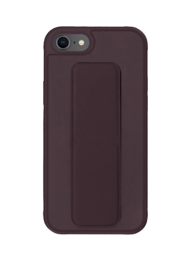 MARGOUN Protective Case Cover With Finger Grip Stand For Apple iPhone SE 2020 Maroon  - Image 1