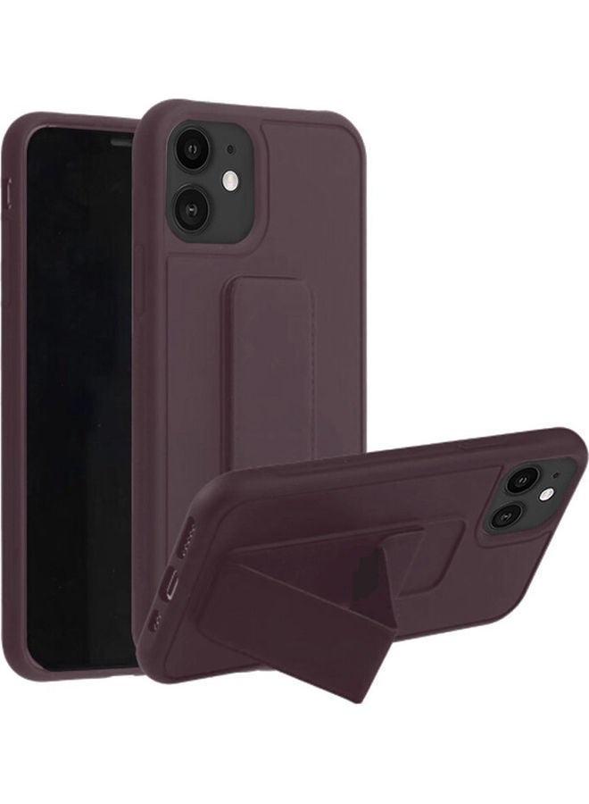 MARGOUN - Protective Case Cover With Finger Grip Stand For iPhone 12 Pro/12 Maroon - Image 1