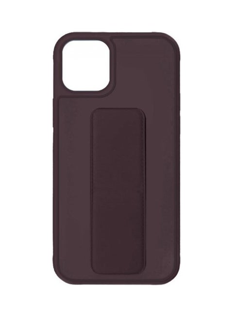Protective Case Cover With Finger Grip Stand For iPhone 12 Pro Max Maroon