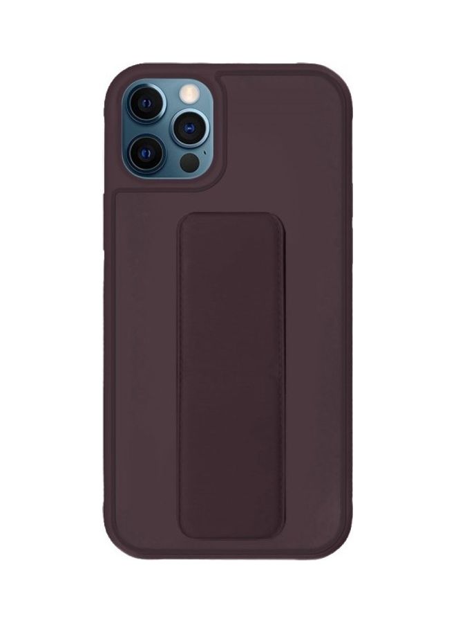 MARGOUN - Protective Case Cover With Finger Grip Stand For iPhone 12 Pro Max Maroon - Image 1