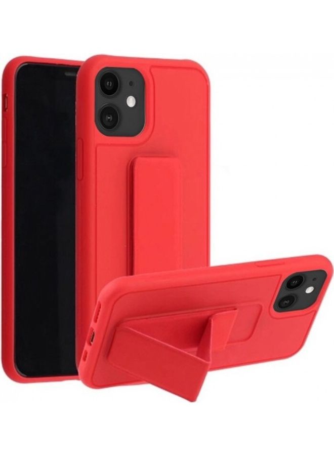 مارجون غطاء حماية واقٍ مع حامل بحلقة للإصبع لهاتف أبل آيفون 11 أحمر - Image 1