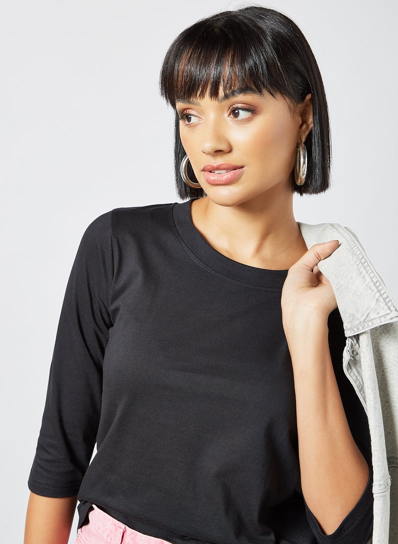 Miss Chase - Casual Stylish T-Shirt Black - Image 1