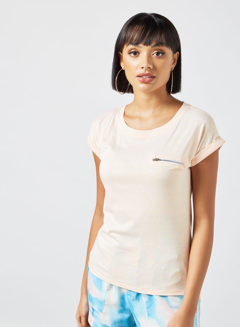 Miss Chase - Casual Stylish Top Peach - Image 1
