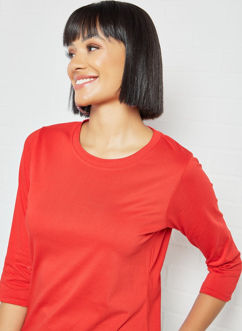 Miss Chase Casual Stylish T-Shirt Red  - Image 4