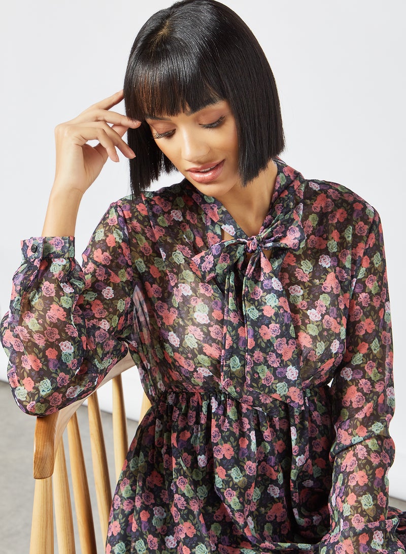 LABEL RAIL - Floral Print Dress Multicolour - Image 1
