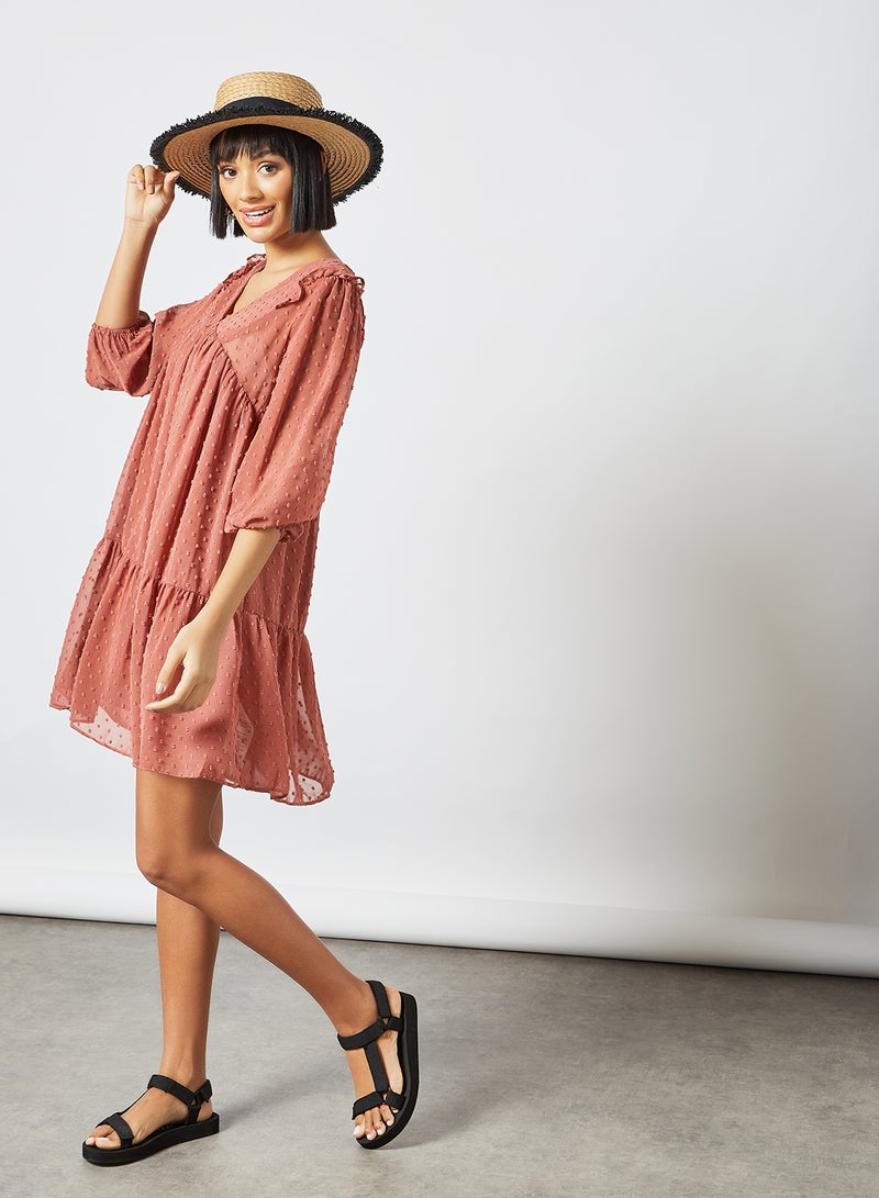 Plumeti Mini Dress Pink