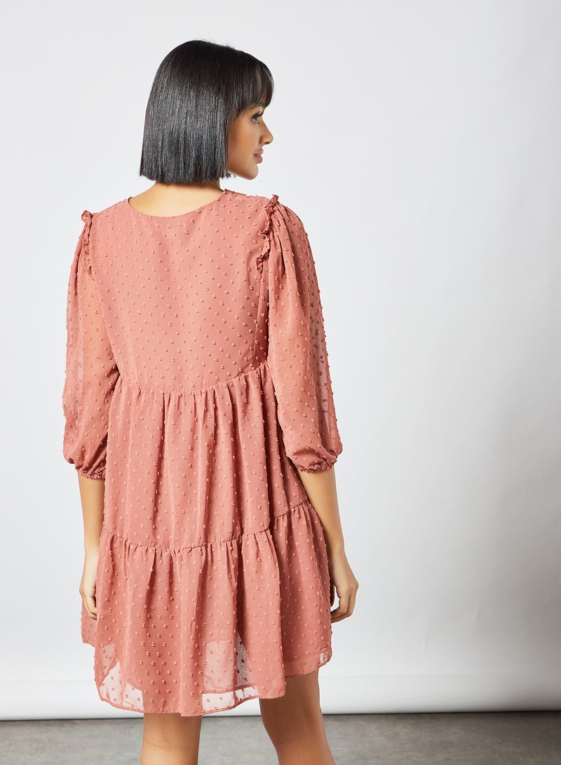 Plumeti Mini Dress Pink