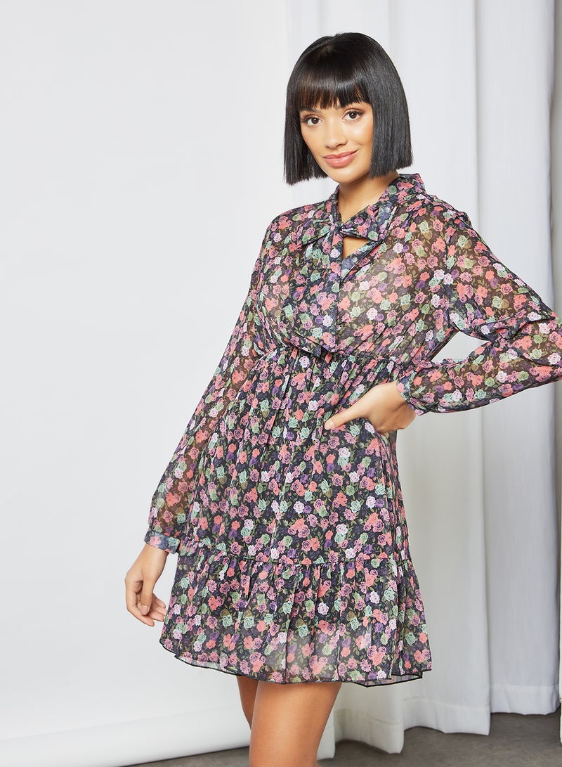 LABEL RAIL - Floral Print Dress Multicolour - Image 1