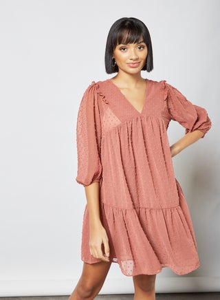 Plumeti Mini Dress Pink - v1630569434/N47697915V_1