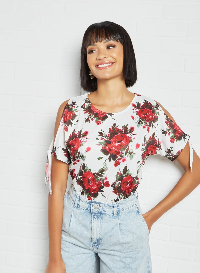 LABEL RAIL Floral Print Top