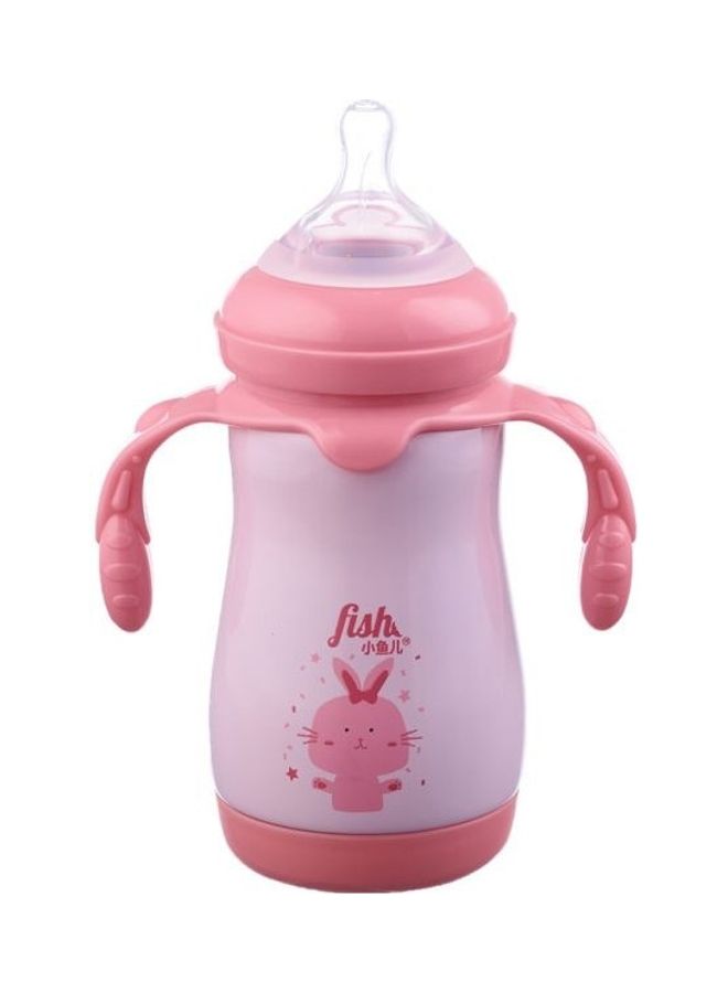 FISH - Baby Bottle with Handles, 280 ml - Pink - Image 1