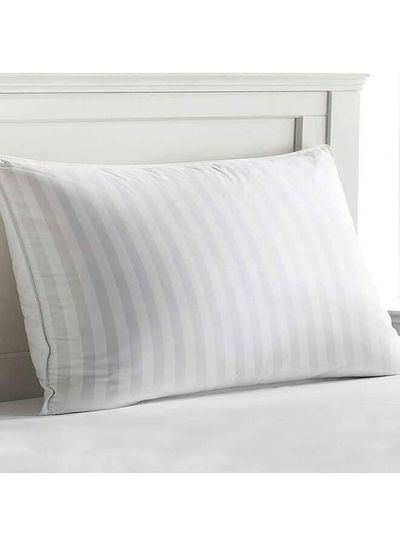Kunzita Comfortable Strip Hotel Pillow Microfiber White 90x50cm