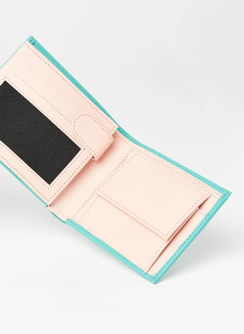 STATE 8 Two-Tone Tri-Fold Wallet Aqua