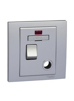Schneider Electric 13A 250V Switched Fuse Mechanism Unit With Neon Silver 87x35x87mm 