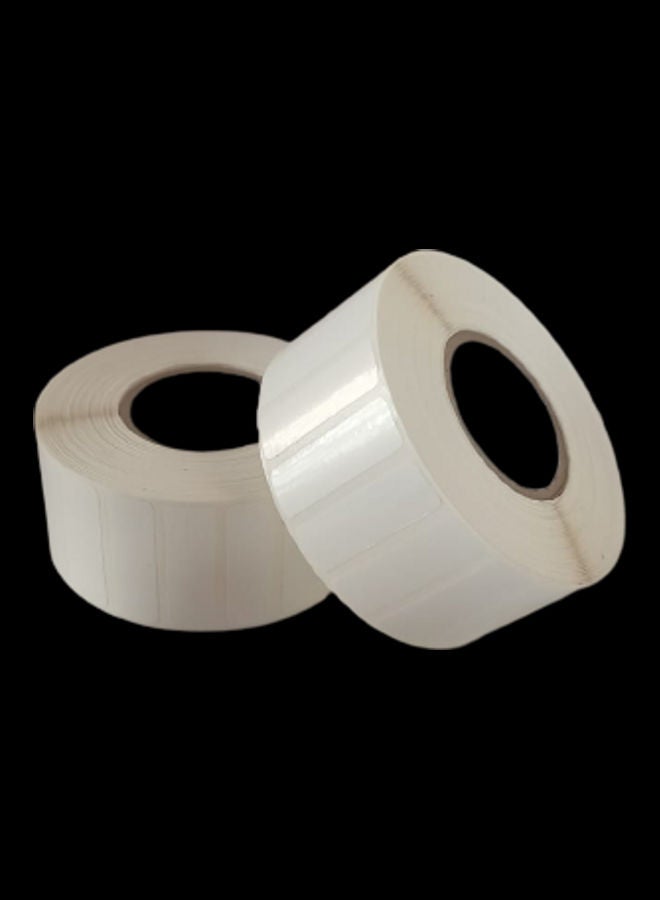 POSTECH 2-Piece 2500 PP Synthetic Labels Per Roll White - Image 1