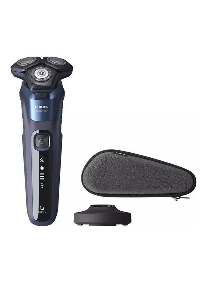 فيليبس ماكينة الحلاقة الكهربائية المبللة والجافة السلسلة 5000 أزرق داكن 16.2 x 9.2 x 24.5سم - Image 4