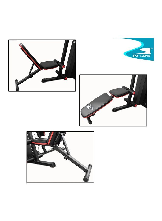 SkyLand - Multi Function 3-Gym Station With 72kg Stack Weights, Adjustable Bench, Punching Bag, & Power Stand 209.9*212.2*254cm - Image 1