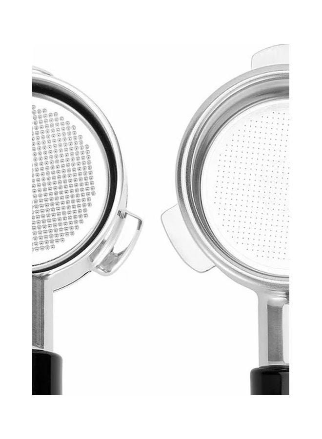 Rock Pow - Bottomless Portafilter with Filter Basket For Delonghi Series Silver/Black 5.1cm - Image 1