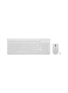 Lenovo 510 Wireless Combo Keyboard & Mouse(White) -Arabic 253 White  - Image 1