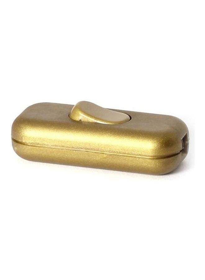 INLINE On/Off Rocker Light Switch 250V Gold 60mm  - Image 1