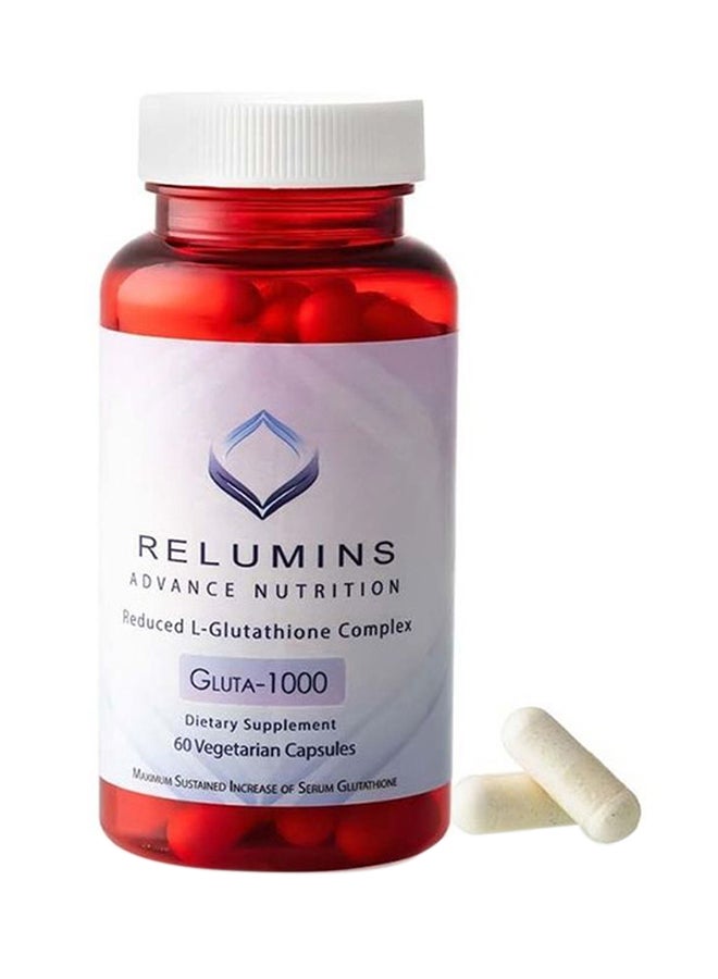 RELUMINS Advance Nutrition Reduced L-Glutathione Complex Gluta-1000 (60 Capsules) - Image 1