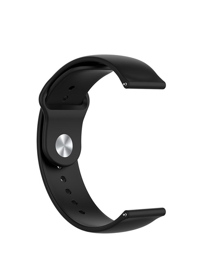FITME Clip Silicone Band For 22mm Smartwatch Black - Image 2