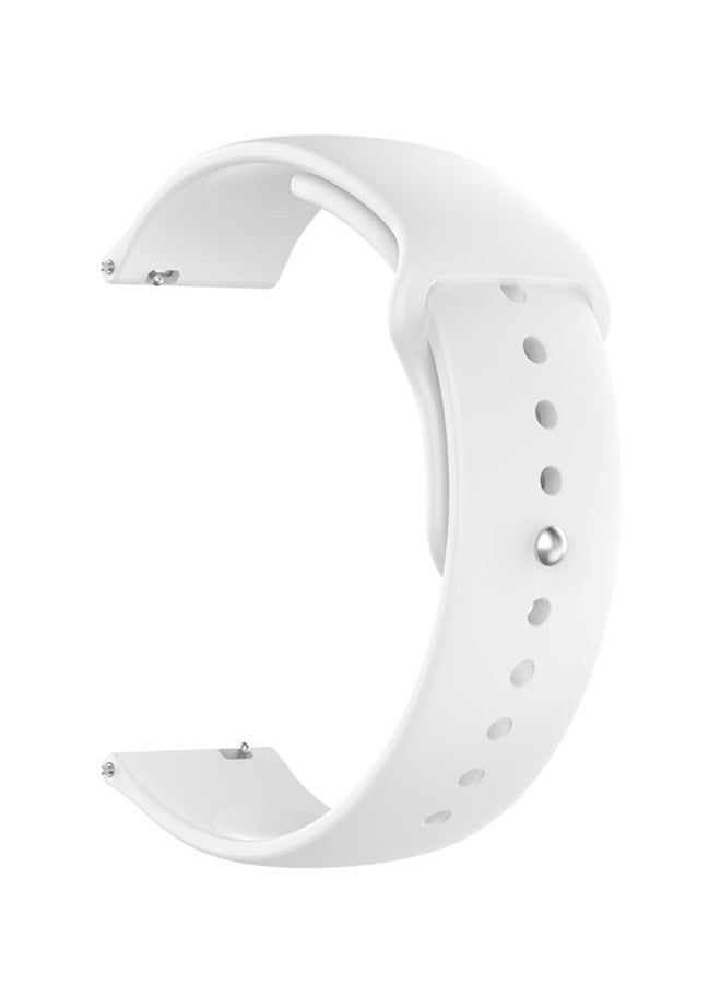 FITME Clip Silicone Band For 22mm Smartwatch White - Image 1
