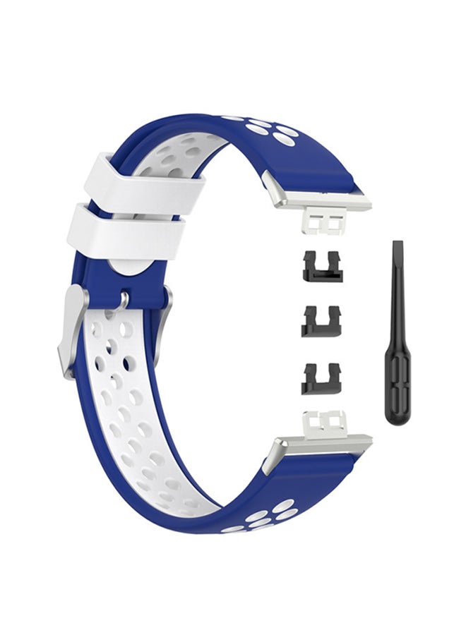 FITME Replacement Band For Huawei Watch Fit Blue/White - Image 2