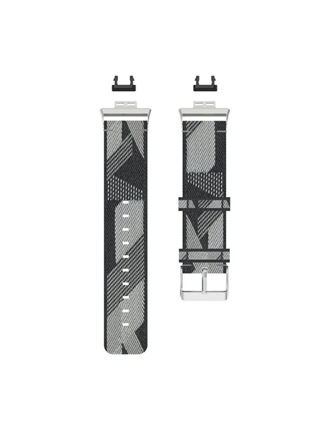 فيت مي سوار بديل منسوج ومُخصص لساعة هواوي فيت أسود/ رمادي - Image 3