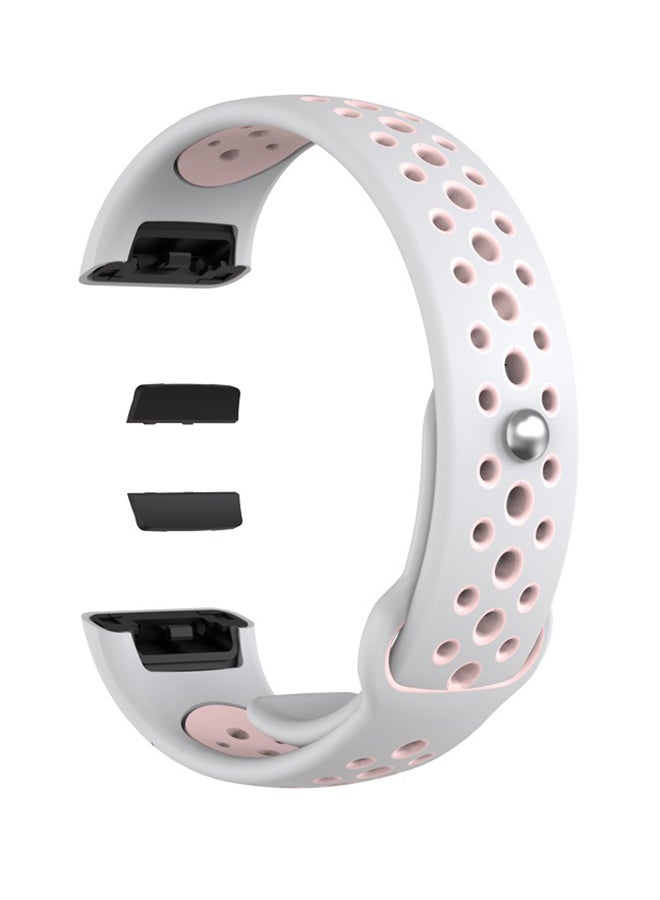 FITME Replacement Strap For Huawei Band 6 White/Pink - Image 1
