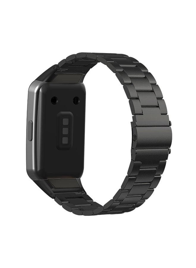 FITME Replacement Metal Strap For Huawei Band 6 Black - Image 2